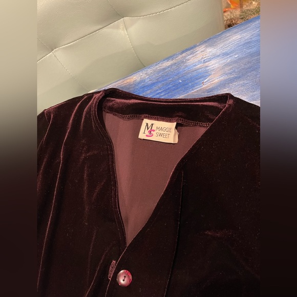 Vintage Maggie Sweet Velour Set jacket & mini skirt Medium - Picture 3 of 4